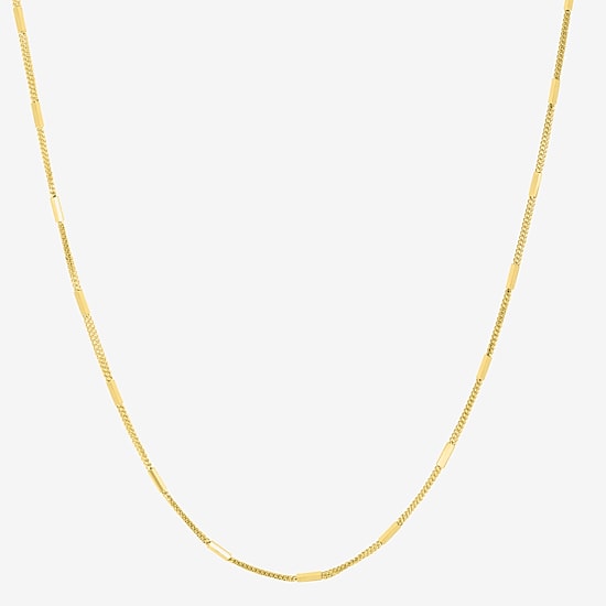Womens 14K Gold 18 Inch Chain Necklace