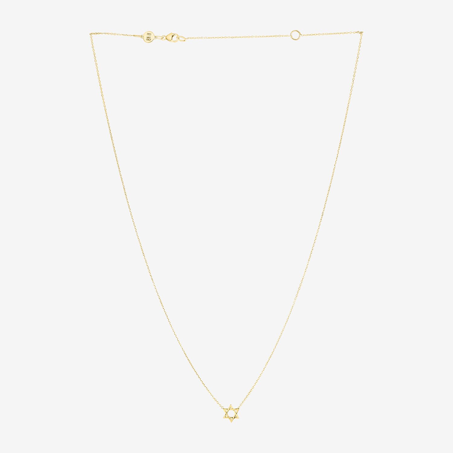 Star Of David Womens 14K Gold Star 18 Inch Pendant Necklace
