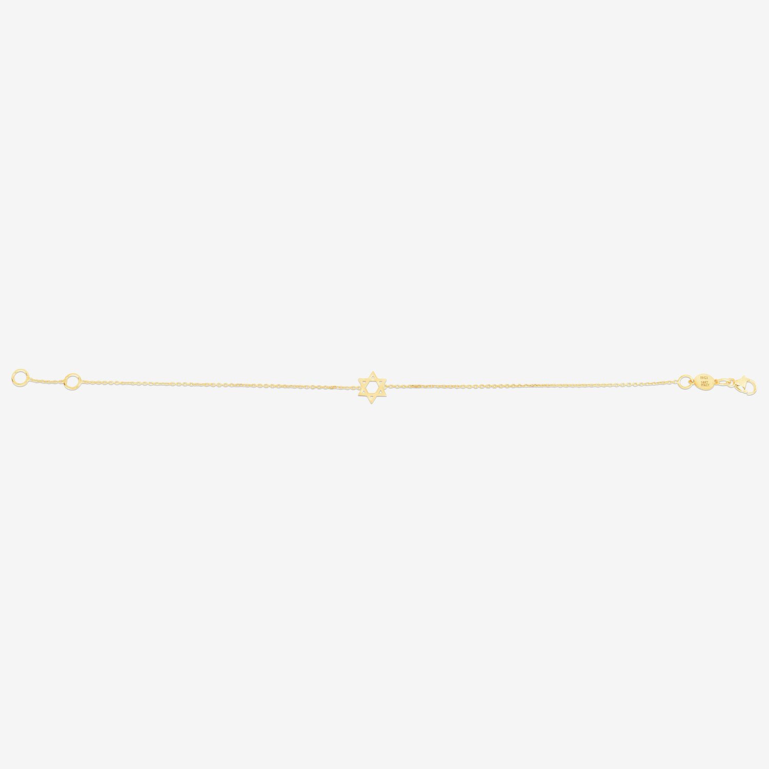 Star Of David Womens 14K Gold Star 18 Inch Pendant Necklace