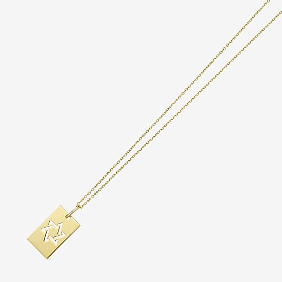 Star Of David Unisex Adult 14K Gold Square 18 Inch Pendant Necklace