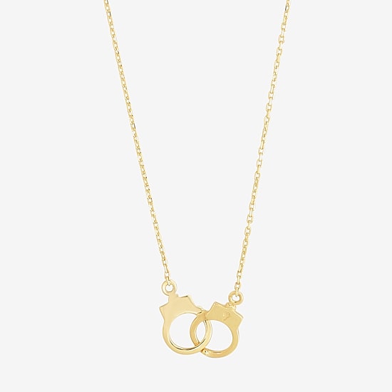 Gold Addiction Womens 14K Gold 18 Inch Pendant Necklace