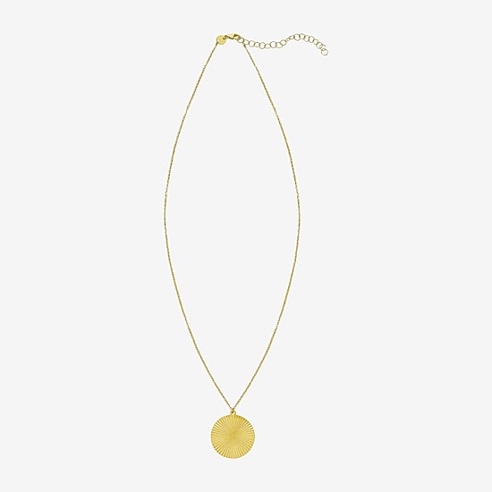 Unisex Adult 14K Gold Round 18 Inch Pendant Necklace