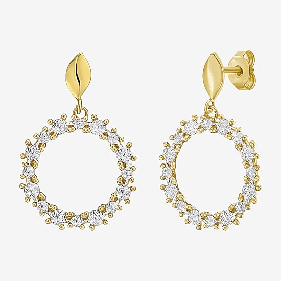 Womens 14K Gold Drop Earrings