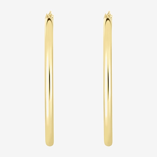 Womens 14K Gold 30mm Hoop Earrings