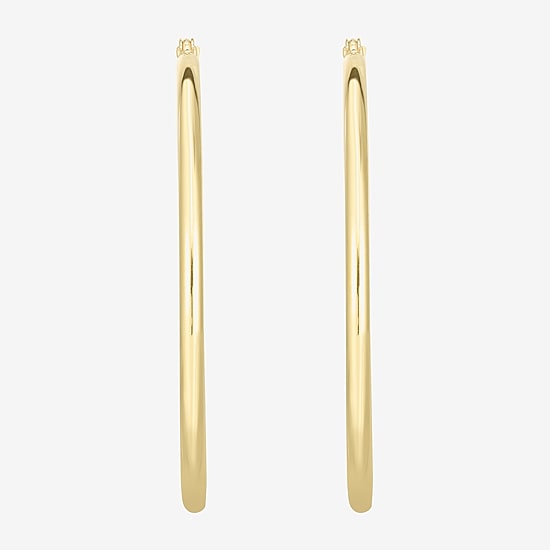 Womens 14K Gold 40mm Hoop Earrings