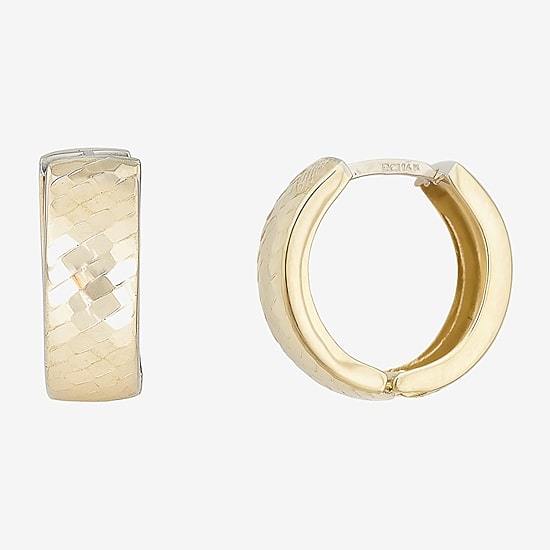 Womens 14K Gold 5mm Hoop Earrings