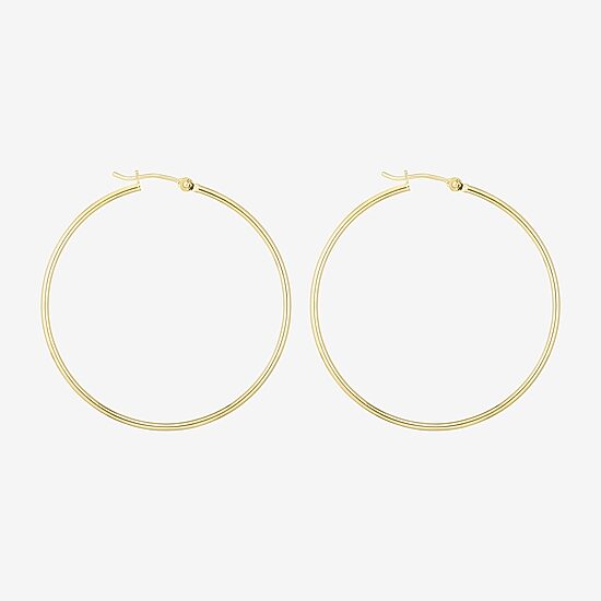 Womens 14K Gold 45mm Hoop Earrings