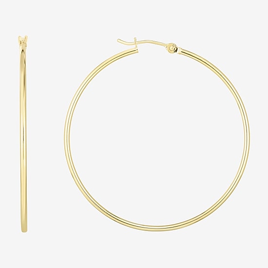 Womens 14K Gold 45mm Hoop Earrings