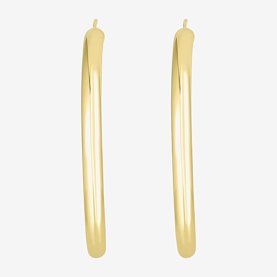 Womens 14K Gold 40mm Hoop Earrings