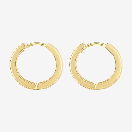 Womens 14K Gold 14.5mm Hoop Earrings