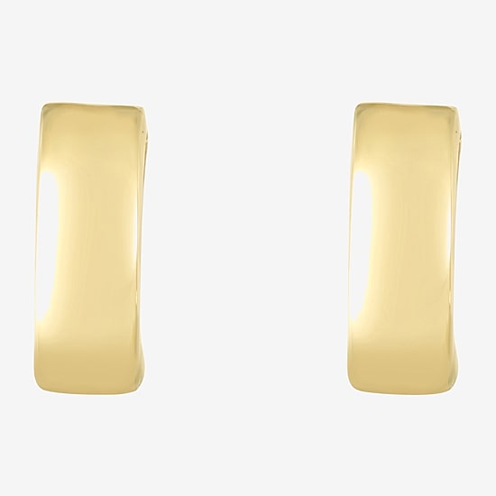Womens 14K Gold 14.5mm Hoop Earrings