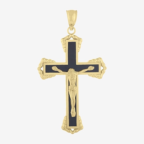 Religious Jewelry Cross Unisex Adult 14K Gold Cross Pendant
