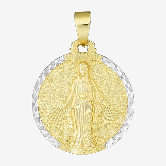 Religious Jewelry Mary Unisex Adult 14K Gold Pendant