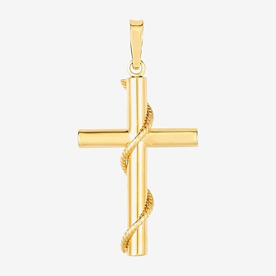 Religious Jewelry Cross Unisex Adult 14K Gold Cross Pendant