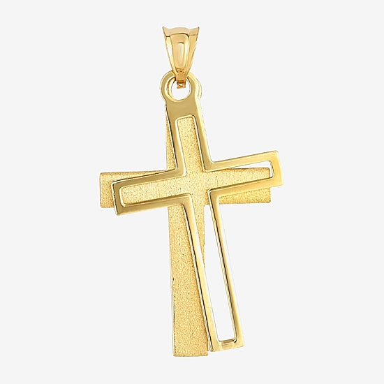 Religious Jewelry Cross Unisex Adult 14K Gold Cross Pendant