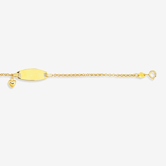 Girls 14K Gold 6 Inch Cable Chain Bracelet