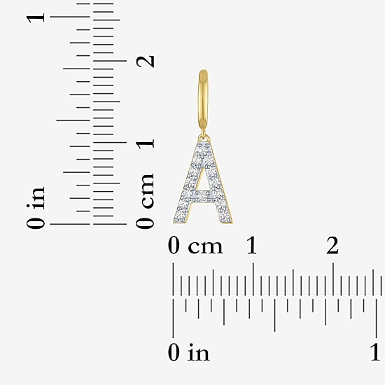 Charmed by Diamond Addiction 1/10 CT. T.W. Initials (G-H / Si2-I1) White Diamond 14K Gold Over Silver Charm