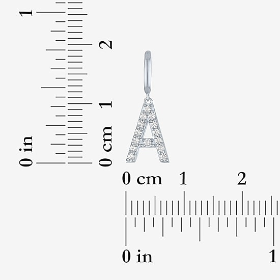 Charmed by Diamond Addiction Initials (G-H / Si2-I1) Womens 1/10 CT. T.W. Lab Grown White Diamond Sterling Silver Pendant