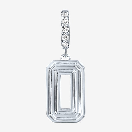 Charmed by Diamond Addiction Number (G-H / Si2-I1) Womens Diamond Accent Lab Grown White Diamond Sterling Silver Pendant