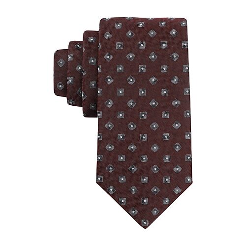Haggar Brookfield Geo Tie Geometric Tie In Red