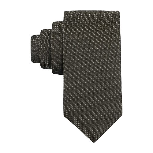Haggar Hillside Micro Solid Tie In Brown