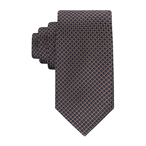 Haggar Oakton Micro Geo Tie Geometric Tie In Brown