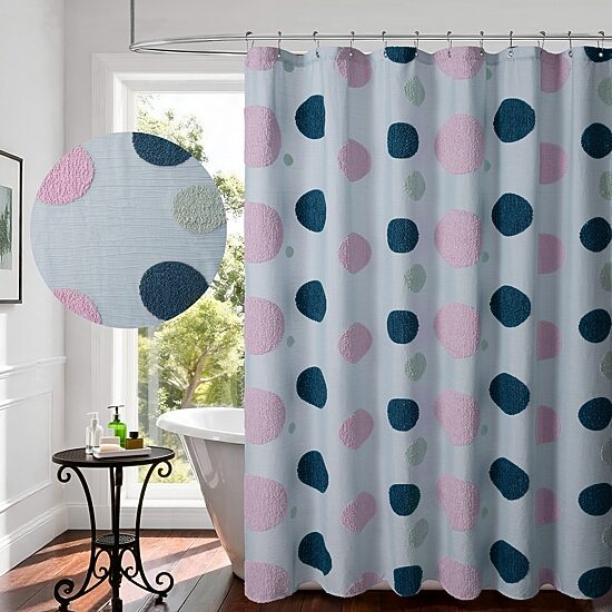 Awesome Home™ Tufted Circle Shower Curtain