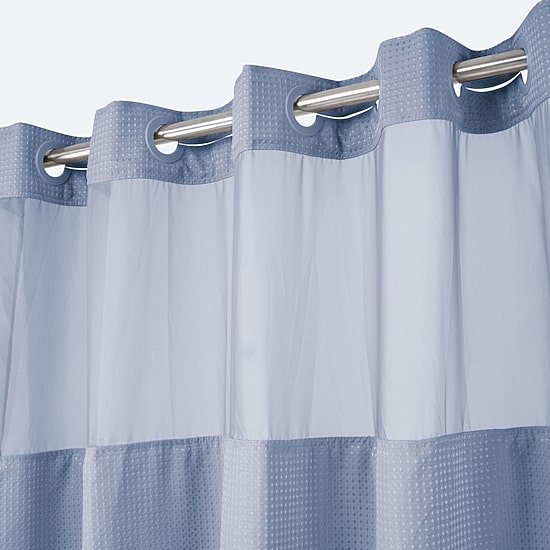 Awesome Home™ No Hook Waffle Snap-In Liner Shower Curtain