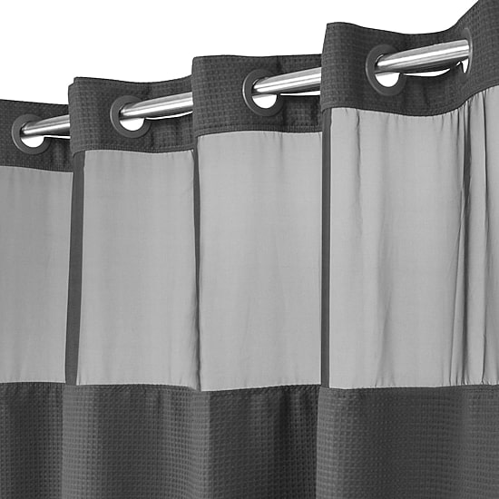 Awesome Home™ No Hook Waffle Snap-In Liner Shower Curtain