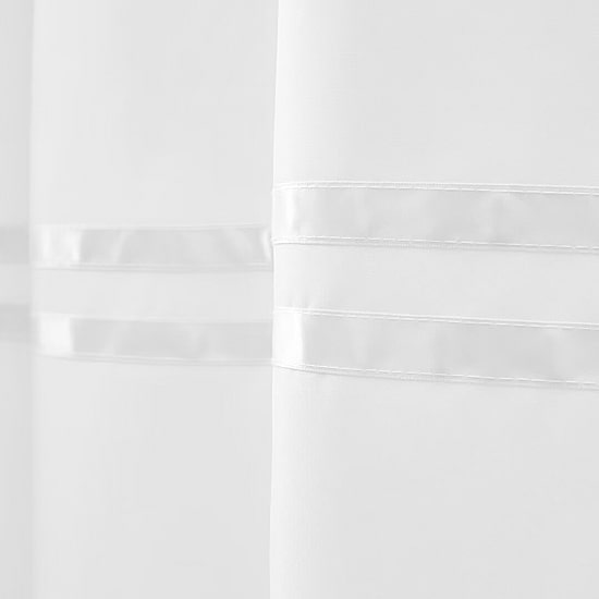 Awesome Home™ No Hook Stripe Snap-In Liner Shower Curtain