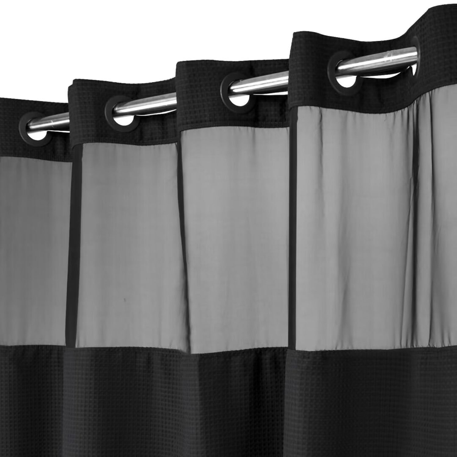 Awesome Home™ No Hook Waffle Snap-In Liner Shower Curtain