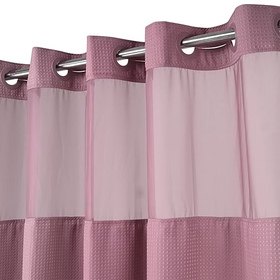 Awesome Home™ No Hook Waffle Snap-In Liner Shower Curtain
