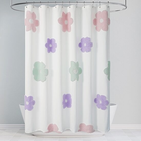 Awesome Home™ Tufted Flower Shower Curtain