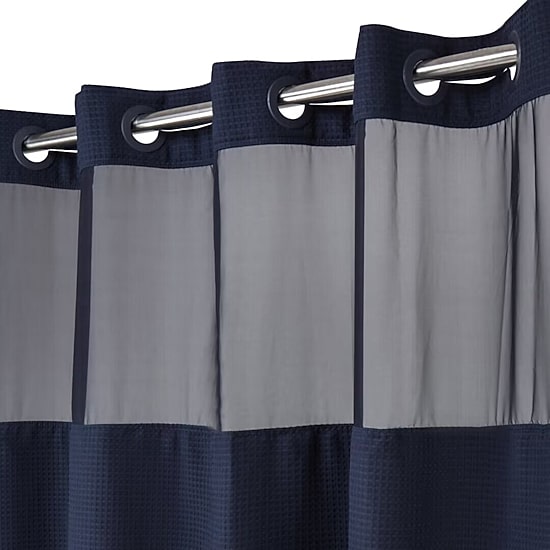 Awesome Home™ No Hook Waffle Snap-In Liner Shower Curtain