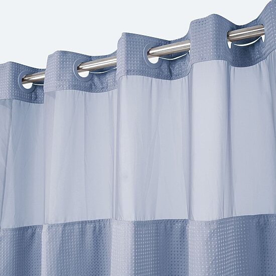 Awesome Home™ No Hook Waffle Snap-In Liner Shower Curtain