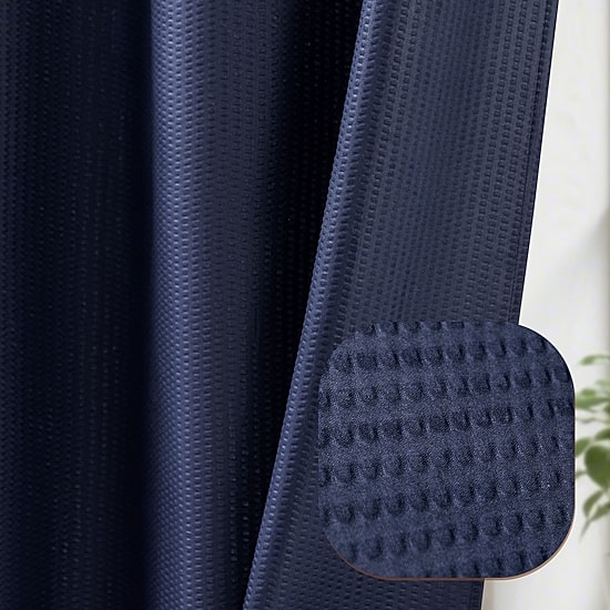 Awesome Home™ No Hook Embossed Snap-In Liner Shower Curtain