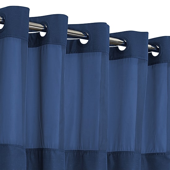 Awesome Home™ No Hook Slub Linen Texture Peva Snap-In Liner Shower Curtain