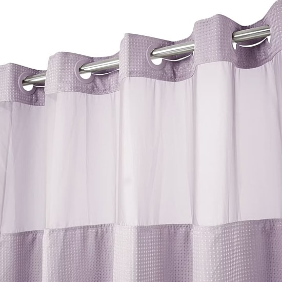 Awesome Home™ No Hook Waffle Snap-In Liner Shower Curtain