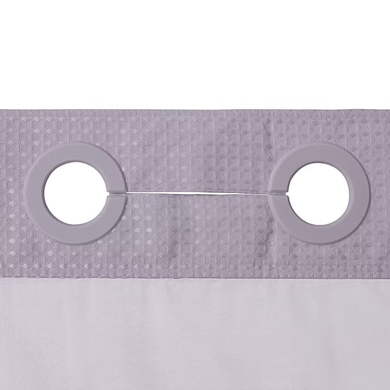 Awesome Home™ No Hook Waffle Snap-In Liner Shower Curtain