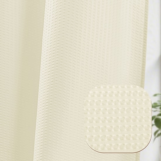 Awesome Home™ No Hook Embossed Snap-In Liner Shower Curtain