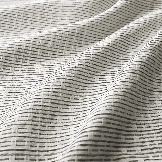 Awesome Home™ No Hook Ombre Waffle Snap-In Liner Shower Curtain