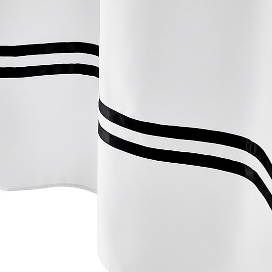 Awesome Home™ No Hook Stripe Snap-In Liner Shower Curtain
