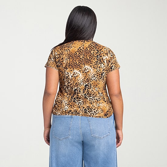 JS Jessica Simpson Womens Plus Crew Neck Short Sleeve T-Shirt