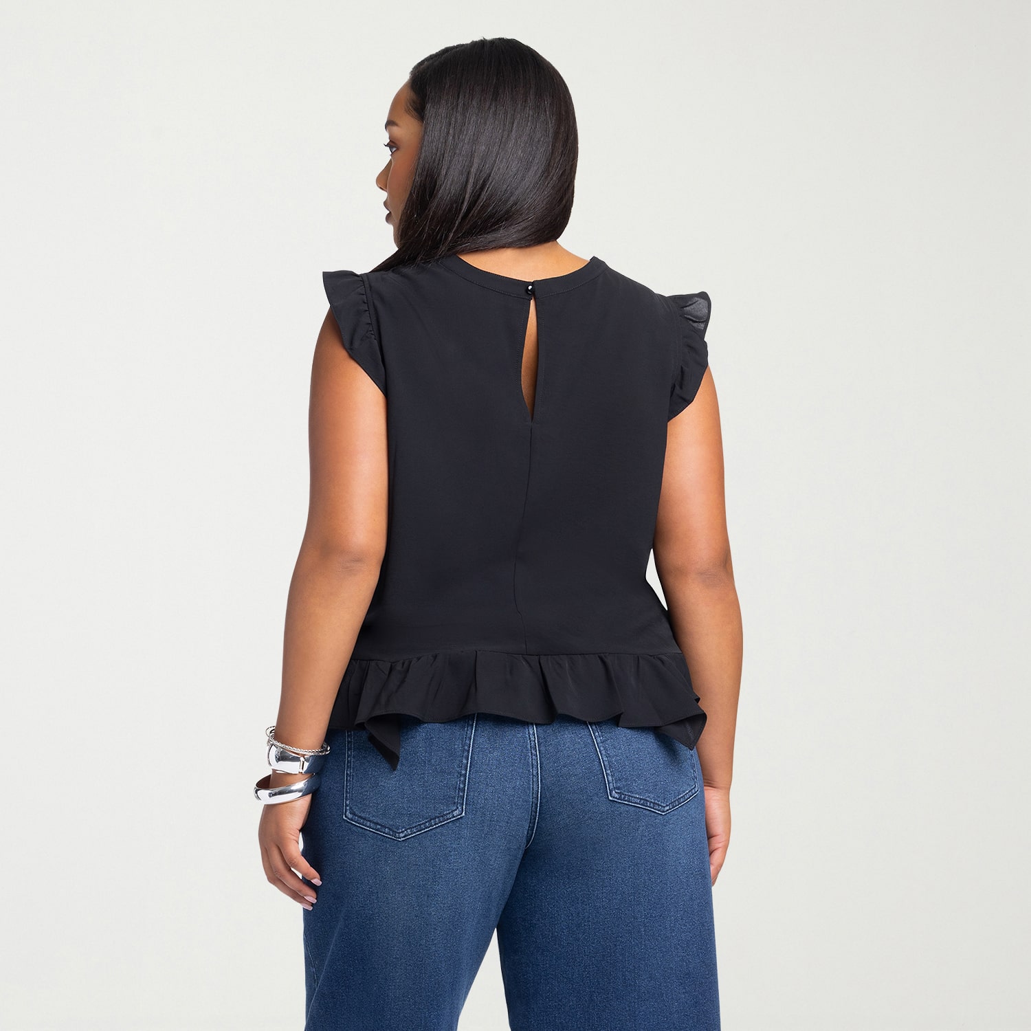 JS Jessica Simpson Womens Plus Round Neck Short Sleeve Blouse