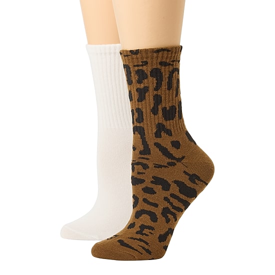 Arizona Womens 2 Pair Crew Socks