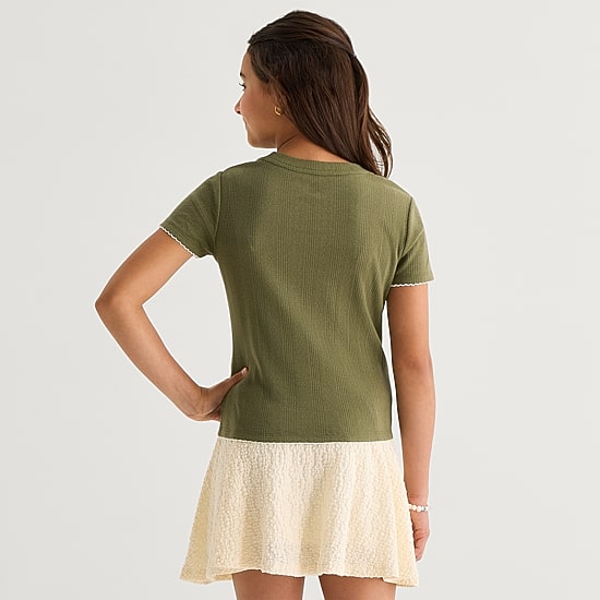 Thereabouts Little & Big Kid Girls Crew Neck Short Sleeve T-Shirt