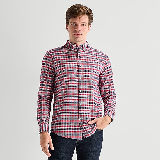 St. John's Bay Mens Long Sleeve Classic Fit Button-Down Shirt