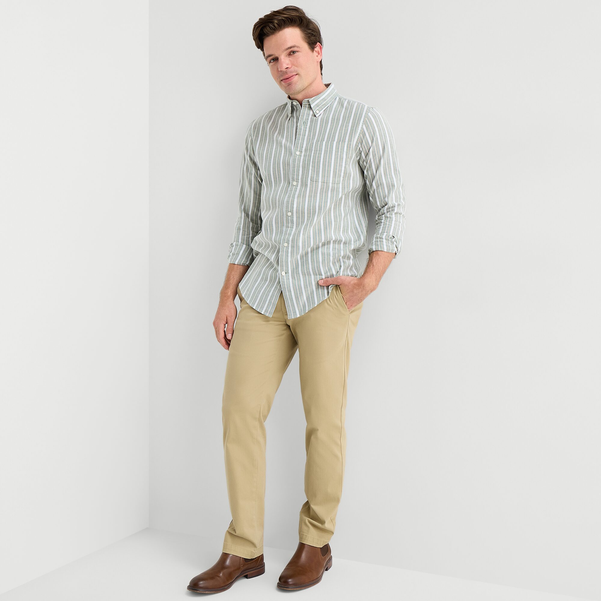 St. John's Bay Mens Long Sleeve Classic Fit Button-Down Shirt