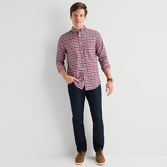 St. John's Bay Mens Long Sleeve Classic Fit Button-Down Shirt