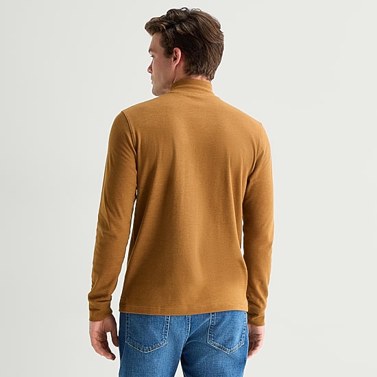 St. John's Bay Interlock Mens Long Sleeve Mock Neck Top